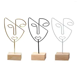 Decorative Figurines Modern Figure Face Jewelry Display Stand Abstract Sculptures For Office Gift