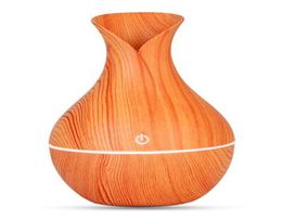 Essential humidifier aroma oil diffuser Wood Grain ultrasonic wood air humidifier USB cool mini mist maker LED lights for home off6123142