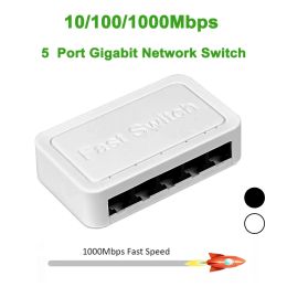 Switches 10/100 / 1000Mbps Mini Gigabit Network Switch 5 Port EU US PLUG Ethernet Switch Internet Splitter Desktop RJ45 Hub