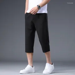 Men's Shorts Casual Pants 2024 Summer Mens Fashion Trend Business Solid Colour Versatile Cropped Men Clothing
