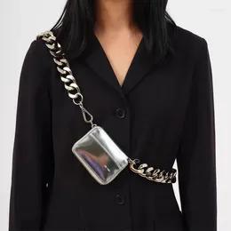 Bag Mini Thick Metal Chain Crossbody Bags For Women 2024 Fashion Small Shoulder Women's Designer Card Coin Purse Female