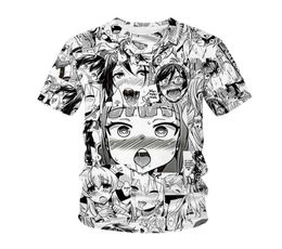 Ahegao Anime 3D Print Men Women Streetwear Hentai Pattern Oneck Hiphop Tshirt Harajuku Casual Tops Sexy Girl Clothing8312539