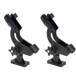 Accessories 2x Adjustable Side Rail Mount Kayak Boat Fishing Pole Rod Locking Holder Tackle