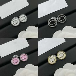 Metal Circle G Letter Stamps Ear Studs Stylish Simple Chic Earrings with Box Birthday Christmas Gift rings ift