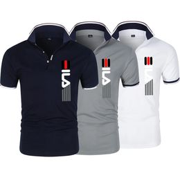 Summer Mens Lapel Anti-pillin Polo Shirt Embroidered Short Sleeve Casual Business Fashion Slim Fit Polo Shirt for Men 240420