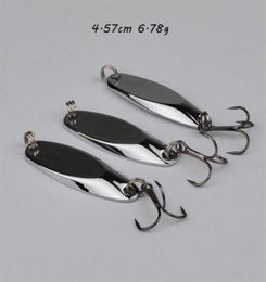 10pcs lot 4 57cm 6 78g Silver VIB Spoons Metal Baits Lures 8 Hook Fishing Hooks Pesca Tackle Accessories D00226516927465