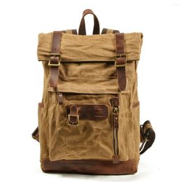 Backpack Muchuan Canvas Men Outdoor Mountaineering Bag Knight Motorcycle Waterproof Breathable Army Fan Travel