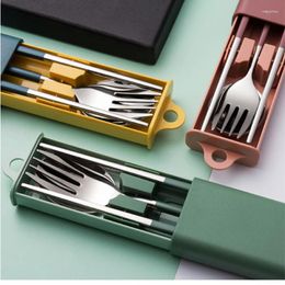 Dinnerware Sets Stainless Steel Cutlery Set Portable Spoon Chopsticks