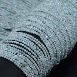 Loose Gemstones Natural Ok Quality Larimar Faceted Round Beads 2.4mm
