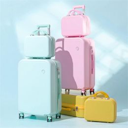 Luggage Solid Puristic Design Travel Luggage Rolling Wheels Hardside Women Suitcase Men Trolley Case 18 20 Carry On/Big 22 24 26 28 Inch