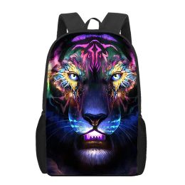 Bags Creative Fiercely Tiger Pattern Backpacks for Girls Boys Children Students Book Bag Teenager Shoulder Rucksack Travel Backpack