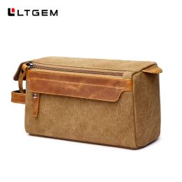 Bags Men's Wash and Shaving Suit Bag New Retro Cowhide European American Style Travel Bag High Capacity Storage Portable Carrying Bag