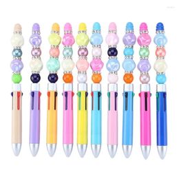 Four Color Bead Ballpoint Pen Multi-color Refills Beadable Pens With Beads