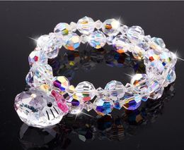 Cute Austrian crystal kitty cat bracelets for women girls Lovely Parents Kids Teachers Designer Beads Bracelet Bangle Jewelry Gift