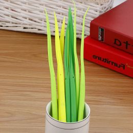 Pens 100 Pcs Creative Small Fresh Simulation Grass Gel Pen Cute Student Soft Quality Office Signature Pen Kawaii School Supplies