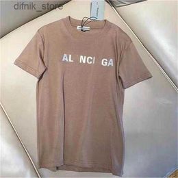 Women's T-Shirt Womens Ts Female Designer T Shirt Printed Letter Pattern Classic Fashion Casual Multi-Color Lovers Hip-Hop Summer Clothing Khaki Y240420