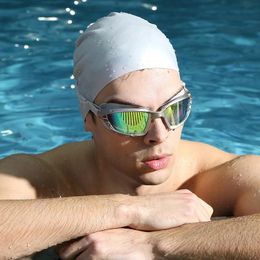 High Quality Professional Swimming Goggles Anti Fog UV Plating Lens Waterproof Adjustable Glasses Eyewear men women 240416
