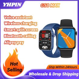 Control GS8 MAX Smart Watch Smart split screen display Social calling cards Dial Call Remote Control Message Reminder Fitness Tracker