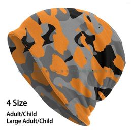 Berets Orange Camo Beanies Knit Hat Camouflage Mask Hunting For Women Her Girls Men Boys Him