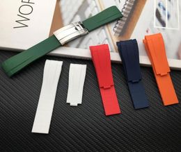 21mm18mm Watch Band Curved End Silicone Rubber Watchband For Role Strap Explorer II 2 42mm Dial Bracelet Combination Buckle7321509