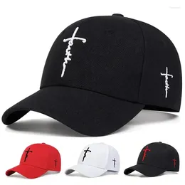 Ball Caps Fashion Faith Embroidery Baseball Cap Men Women Spring Summer Sun Hats Cotton Snapback Hat Unises Hip Hop Trucker Gorras