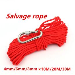 Accessories 10m/20m/30m of Multiple Lengths Outdoor Powerful Saage Neodymium Fishing Magnet Insurance Rope with Carabiner