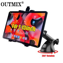 Stands Tablet Car Holder Stand for iPad Air 1 2 Mini 2 3 4 Pro10.5 Universal Windshield Dashboard Car Mount for 713 inches Samsung Tab
