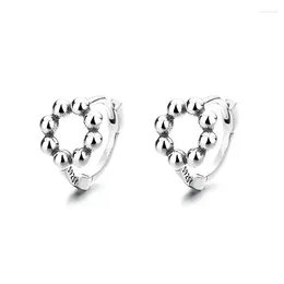 Stud Earrings 181FR ZFSILVER S925 Silver Korean Fashion Trendy Design Retro Splicing Small Beads Crown Charms Jewelry Party Men Women