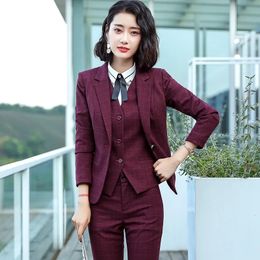 High Quality Fabric Formal Women Business Suits Female Pantsuits Office Ladies Professional Career Interview Blazers Set S-4XL 240415