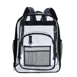 Backpack Travel Sport Transparent 16inches Clear PVC School Bags With Reinforced Straps For Women Girls