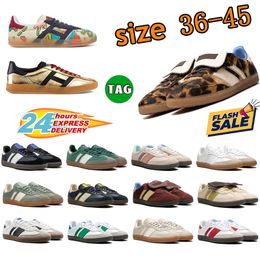 2024 New Designer Fashion casual shoes Leopard print wales bonner Vintage Sneakers Non-Slip Outdoor leather friction resistance shoes