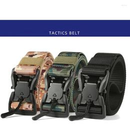 Waist Support Buckle Training Hunting Climbing Camping Molle Belt 125cm Camouflage Tactical Nylon Military Army Outdoor Magnetic