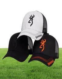 High Quality Browning Embroidery Baseball Cap Mens Hip Hop Tide Hat Ladies Summer Breathable Mesh Outdoor Sun Trucker H5761996