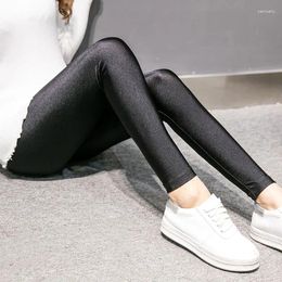 Women's Pants Leggings Women Black Legging Skinny Elastic Casual Selling Fluorescent Shiny Pant Gym Fitness