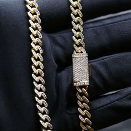 Wholesale Lab Grown Diamond Jewellery 14k/18k Solid Gold Lab Grown Diamond Tennis and Cuban Chain Necklace