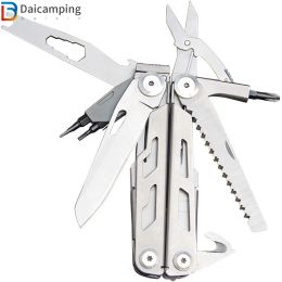 Accessories Daicamping Survival Multitool Outdoor Edc Gear Camping Fishing Tool 440 Stainless Steel Multi Tools Folding Knife Pliers
