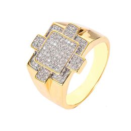 New Hip Hop Men's Rings Aaa High Grade Diamond Creative Geometric Rings Glitter S925 Silver Jewellery Ring
