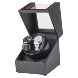 Watch Winders For Automatic Watches Usb Power Used Globally Mute Mabuchi Motor Mechanical Watch Rotate Stand Box Carbon Fibre 240418