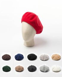 Berets French Selling Hats For Women Painter Hat Autumn Winter Solid Color Wool Fashion Warm Men Unisex Adult Cap Female4205270