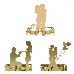 Candle Holders Metal Holder With Couple Statue Anniversary Wedding Gift For Him/Her Engagement Registry Bedroom Decor Drop Ship
