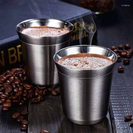 Mugs 304 Stainless Steel Double Layer Thermal Insulation Coffee Cup Mug 80ml And 160ml Beer Drinking Tumbler