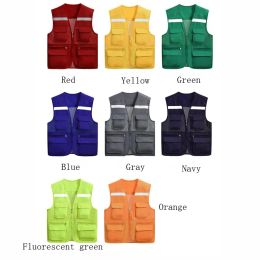 Sets Reflective Safety Warning Vest Working Clothes Reflectante Chaleco Day Night Protective Vest For Cycling Road Traffic DYF003