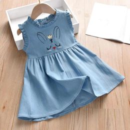 Girl Dresses Baby Kids Girls Floral Dress Sleeveless Clothing Children Princess Chiffon Clothes 6 P/l