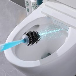 Brushes Automatic Cleaning Fluid Silicone Toilet Brush No Dead Ends Household Brush WallMounted Toilet Cleaning kit WC Accessories