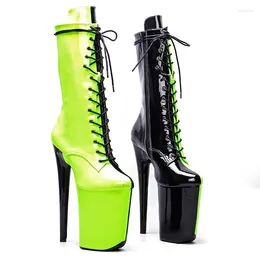 Dance Shoes Auman Ale 23CM/9inches PU Upper Sexy Exotic High Heel Platform Party Women Boots Pole 061