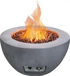 Bakeware Tools Kante 25 Inch Propane Fire Table 50 000 BTU Large Concrete Pit For Outdoor Garden Patio