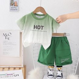 Clothing Sets Toddler Suit 2024 Summer Korean Baby Boy 12 To 18 Months Clothes Casual Short Sleeve T-shirts And Shorts Boys Boutique