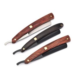 Blades High Quality Manual wooden Handle Shaving Razor Men's Razor Professional Barber Hair Cut Razor Change Blade Type Shaving Knife