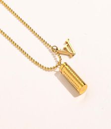 Fashion Womens Luxury Design Necklace Choker Chain 18K Gold Plated Stainless Steel Necklaces Pendant Statement Wedding Jewelry Acc6208456