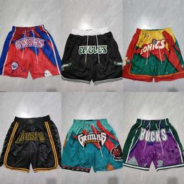 Lakers 76ers Supersonic Grizzlies Bucks Basketball Pants Just Pocket Big Pants Blue Ball Pants